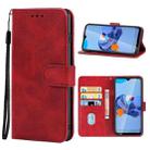 Leather Phone Case For Oukitel C19 / C19 Pro(Red) - 1