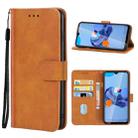 Leather Phone Case For Oukitel C19 / C19 Pro(Brown) - 1