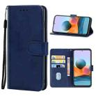 Leather Phone Case For Redmi Note 10 4G India / Note 10S(Blue) - 1