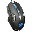 HXSJ X200 USB 8000dpi Adjustable 8-Keys Mechanical Wired Gaming Mouse(Black) - 1