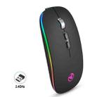 HXSJ M103FG 1600dpi Adjustable 2.4G RGB Light Wireless Mouse(Black) - 1