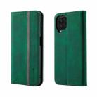 For Samsung Galaxy A22 4G Splicing Skin Feel Magnetic Leather Phone Case(Green) - 1