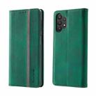 For Samsung Galaxy A32 4G Splicing Skin Feel Magnetic Leather Phone Case(Green) - 1