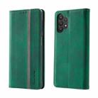 For Samsung Galaxy A32 5G Splicing Skin Feel Magnetic Leather Phone Case(Green) - 1