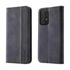 For Samsung Galaxy A52 / A52s Splicing Skin Feel Magnetic Leather Phone Case(Black) - 1