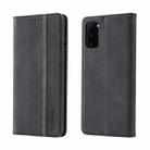 For Samsung Galaxy S20 Splicing Skin Feel Magnetic Leather Phone Case(Black) - 1