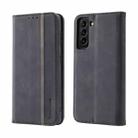 For Samsung Galaxy S21+ 5G Splicing Skin Feel Magnetic Leather Phone Case(Black) - 1