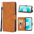 Leather Phone Case For Wiko T3(Brown) - 1