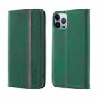 Splicing Skin Feel Magnetic Leather Phone Case For iPhone 13 Pro(Green) - 1