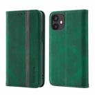 For iPhone 11 Splicing Skin Feel Magnetic Leather Phone Case (Green) - 1