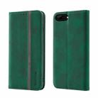 Splicing Skin Feel Magnetic Leather Phone Case For iPhone 8 Plus / 7 Plus(Green) - 1