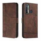 For Tecno Camon 17 Retro Skin Feel Horizontal Flip Soft TPU + PU Leather Phone Case(Coffee) - 1