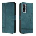 For Tecno Camon 17 Pro Retro Skin Feel Horizontal Flip Soft TPU + PU Leather Phone Case(Dark Green) - 1