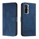 For Tecno Camon 17 Pro Retro Skin Feel Horizontal Flip Soft TPU + PU Leather Phone Case(Blue) - 1
