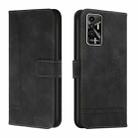 For Tecno Pova 2 Retro Skin Feel Horizontal Flip Soft TPU + PU Leather Phone Case(Black) - 1