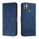 For Tecno Spark 7 Retro Skin Feel Horizontal Flip Soft TPU + PU Leather Phone Case(Blue) - 1