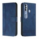 For Tecno Spark 7 Pro Retro Skin Feel Horizontal Flip Soft TPU + PU Leather Phone Case(Blue) - 1