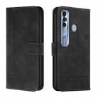 For Tecno Spark 7 Pro Retro Skin Feel Horizontal Flip Soft TPU + PU Leather Phone Case(Black) - 1