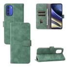 For Motorola Moto G51 5G Skin Feel Magnetic Flip Leather Phone Case(Green) - 1