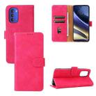 For Motorola Moto G51 5G Skin Feel Magnetic Flip Leather Phone Case(Rose Gold) - 1