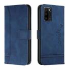 For Blackview A100 Retro Skin Feel Horizontal Flip Soft TPU + PU Leather Phone Case(Blue) - 1