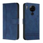 For Blackview A80 Retro Skin Feel Horizontal Flip Soft TPU + PU Leather Phone Case(Blue) - 1