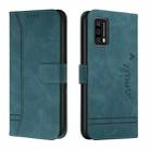 For Blackview A90 Retro Skin Feel Horizontal Flip Soft TPU + PU Leather Phone Case(Dark Green) - 1