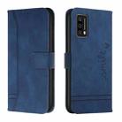 For Blackview A90 Retro Skin Feel Horizontal Flip Soft TPU + PU Leather Phone Case(Blue) - 1