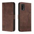 For Blackview A90 Retro Skin Feel Horizontal Flip Soft TPU + PU Leather Phone Case(Coffee) - 1