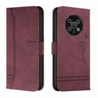 For Oukitel WP13 Retro Skin Feel Horizontal Flip Soft TPU + PU Leather Phone Case(Wine Red) - 1