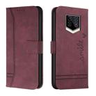 For Oukitel WP15 Retro Skin Feel Horizontal Flip Soft TPU + PU Leather Phone Case(Wine Red) - 1