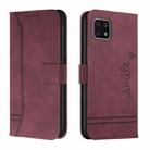 For Sharp Aquos Sense 6 Retro Skin Feel Horizontal Flip Soft TPU + PU Leather Phone Case(Wine Red) - 1