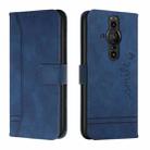 For Sony Xperia Pro-I Retro Skin Feel Horizontal Flip Soft TPU + PU Leather Phone Case(Blue) - 1