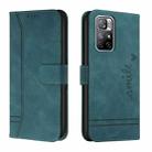 For Xiaomi Redmi Note 11 Retro Skin Feel Horizontal Flip Soft TPU + PU Leather Phone Case(Dark Green) - 1