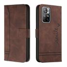 For Xiaomi Redmi Note 11 Retro Skin Feel Horizontal Flip Soft TPU + PU Leather Phone Case(Coffee) - 1