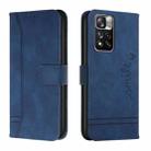 For Xiaomi Redmi Note 11 Pro Retro Skin Feel Horizontal Flip Soft TPU + PU Leather Phone Case(Blue) - 1