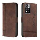 For Xiaomi Redmi Note 11 Pro Retro Skin Feel Horizontal Flip Soft TPU + PU Leather Phone Case(Coffee) - 1