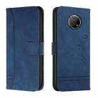 For Nokia G300 Retro Skin Feel Horizontal Flip Soft TPU + PU Leather Phone Case(Blue) - 1