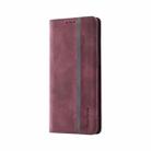 For OPPO Find X3 / X3 Pro Splicing Skin Feel Magnetic Leather Phone Case(Wine Red) - 2
