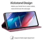 For OPPO Find X3 / X3 Pro Splicing Skin Feel Magnetic Leather Phone Case(Wine Red) - 5