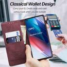 For OPPO Find X3 / X3 Pro Splicing Skin Feel Magnetic Leather Phone Case(Wine Red) - 6