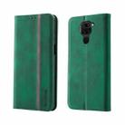 For Xiaomi Redmi Note 9 Splicing Skin Feel Magnetic Leather Phone Case(Green) - 1