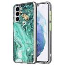 For Samsung Galaxy S22 5G Glazed Marble Pattern TPU + Acrylic Phone Case(Green) - 1