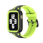 Two-color TPU Strap For Apple Watch Series 8&7 41mm / SE 2&6&SE&5&4 40mm / 3&2&1 38mm(Green Black) - 1