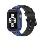 Two-color TPU Strap For Apple Watch Series 8&7 41mm / SE 2&6&SE&5&4 40mm / 3&2&1 38mm(Black Midnight Blue) - 1