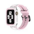 Two-color TPU Strap For Apple Watch Series 8&7 41mm / SE 2&6&SE&5&4 40mm / 3&2&1 38mm(Pink White) - 1