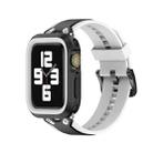 Two-color TPU Strap For Apple Watch Series 8&7 41mm / SE 2&6&SE&5&4 40mm / 3&2&1 38mm(Grey Black) - 1