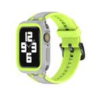 Two-color TPU Strap For Apple Watch Series 8&7 41mm / SE 2&6&SE&5&4 40mm / 3&2&1 38mm(Green Grey) - 1