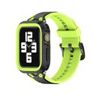 Two-color TPU Strap For Apple Watch Ultra 49mm / Series 8&7 45mm / SE 2&6&SE&5&4 44mm / 3&2&1 42mm(Green Black) - 1