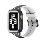 Two-color TPU Strap For Apple Watch Ultra 49mm / Series 8&7 45mm / SE 2&6&SE&5&4 44mm / 3&2&1 42mm(Grey Black) - 1